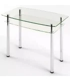 Glass dining table D-05-2 with tempered glass and chrome legs order